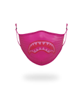 ADULT PINK SHARK FORM-FITTING FACE MASK