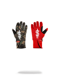LEFT RED / RIGHT CAMO MONEY DRIPS GLOVES