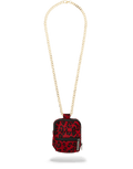 FUR RED LEOPARD BACKPACK CHAIN