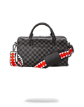 GREY CHECKERED SHARKS IN PARIS MINI DUFFLE