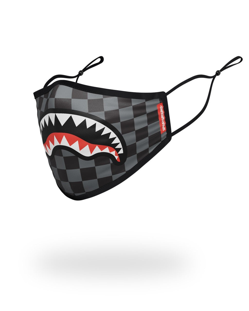 ADULT SHARKS IN PARIS (GREY) FORM FITTING FACE MASK