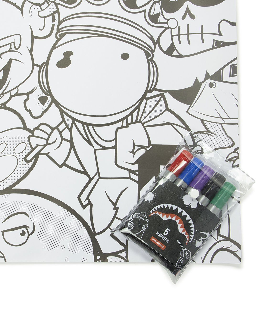SPRAYGROUND HUGE COLORING POSTER 39x27 & MARKERS INCLUDED