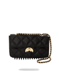 NOIR QUILT GOLD CHAIN SHARK HANDBAG