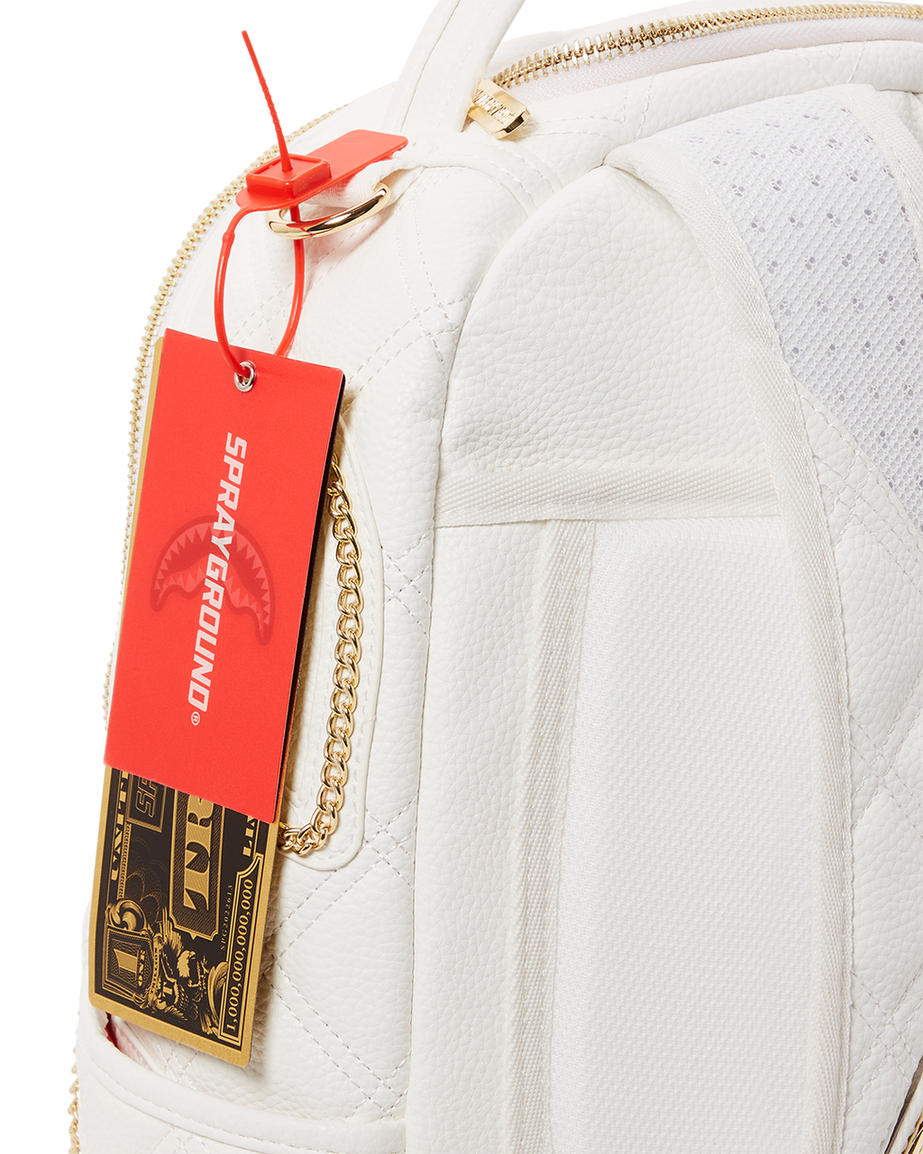 RIVIERA LE BLANC GOLD CHAIN SHARK BACKPACK (DLXV)