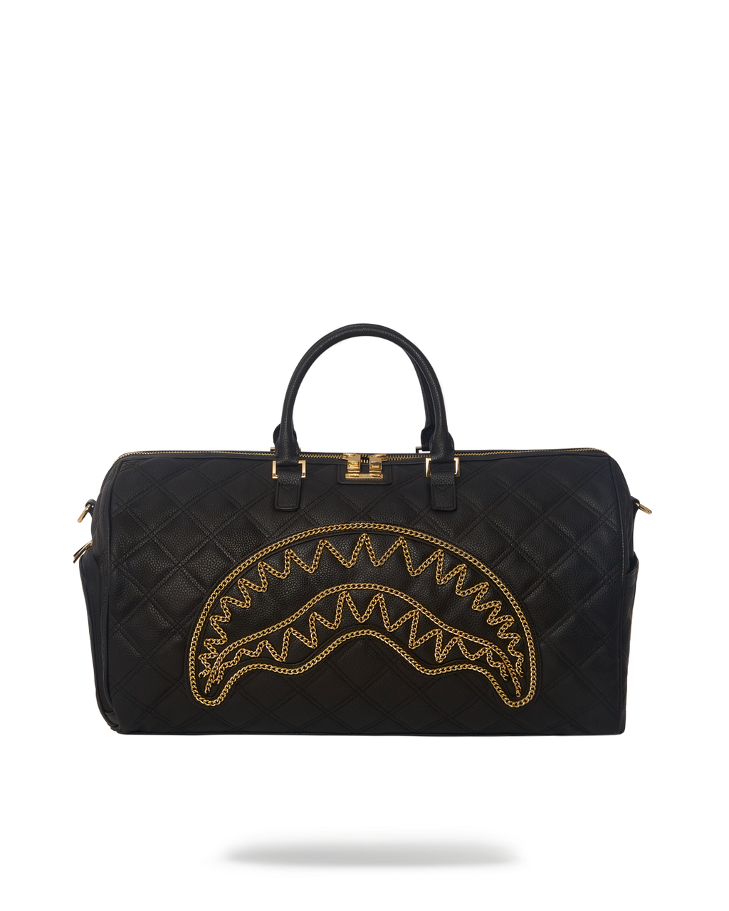 NOIR QUILT GOLD CHAIN SHARK DUFFLE