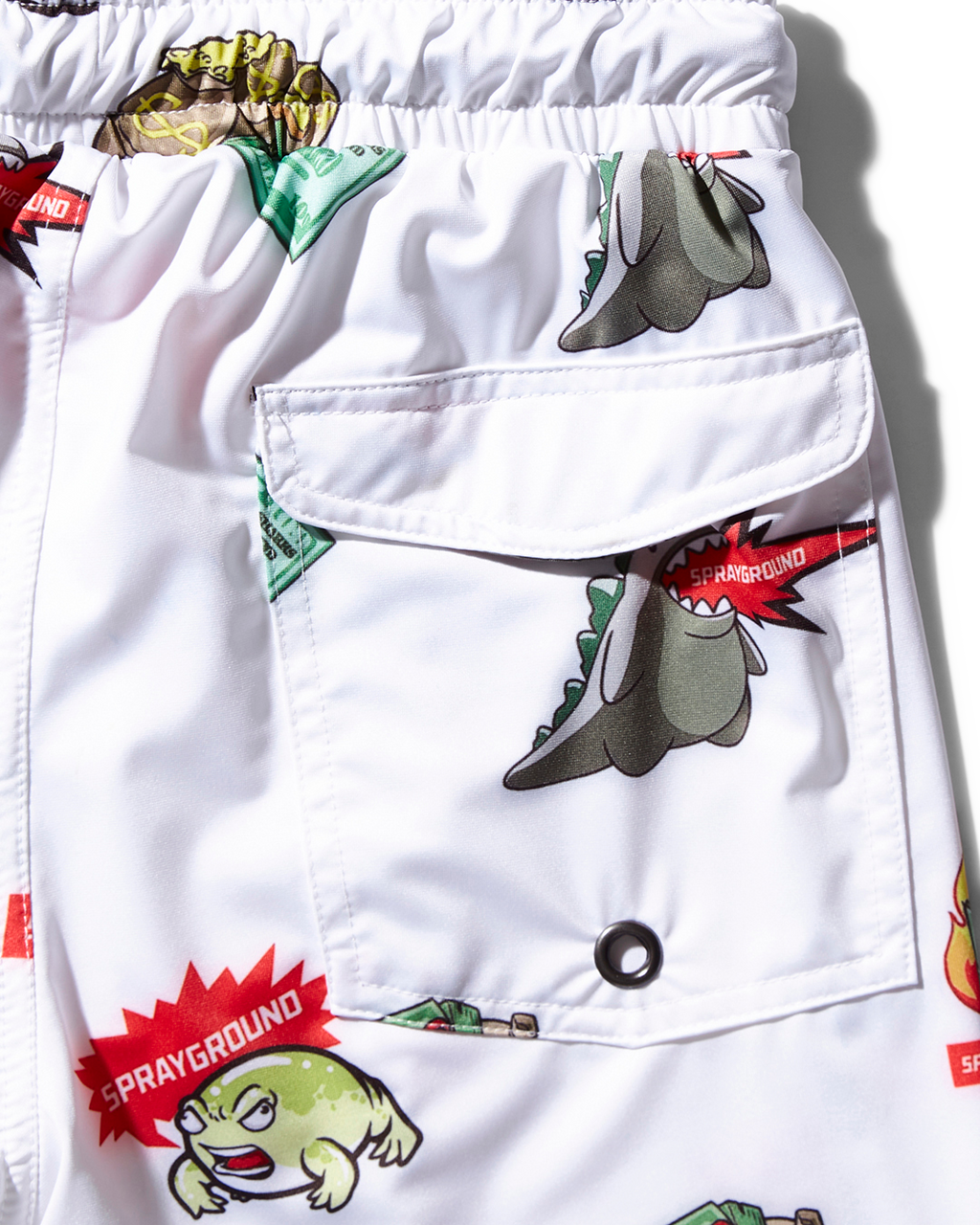 KIDS PATCH ALL-IN SWIM TRUNKS (WHITE)